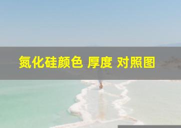 氮化硅颜色 厚度 对照图